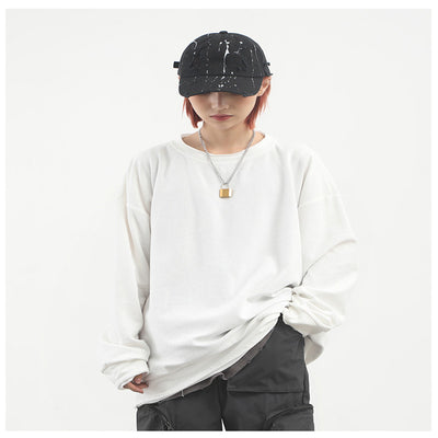 Suéter Blanco Holgado Cuello Redondo Tejido Fino - Image 8