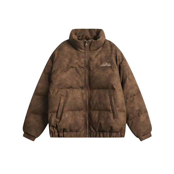 Abrigo de Cuero PU Retro Urbano para Hombre