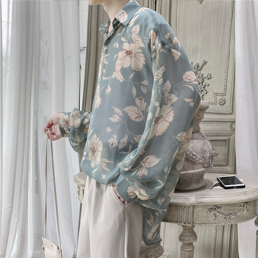 Blusa Floral Protección Solar Manga Larga Juvenil Holgada - Image 10