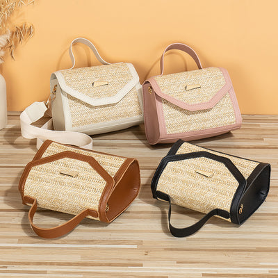 Bolsa Crossbody Cuadrada Pequeña con Lentejuelas Tejidas