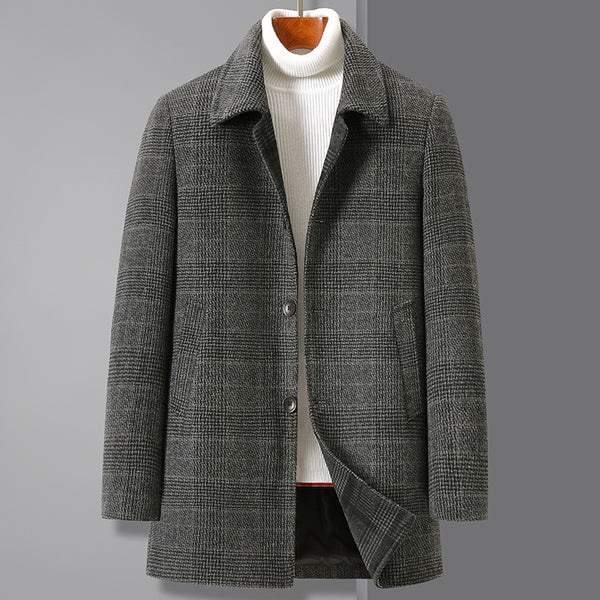 Abrigo de Lana para Hombre con Forro Desmontable de Plumón - Invierno Cálido y Versátil
