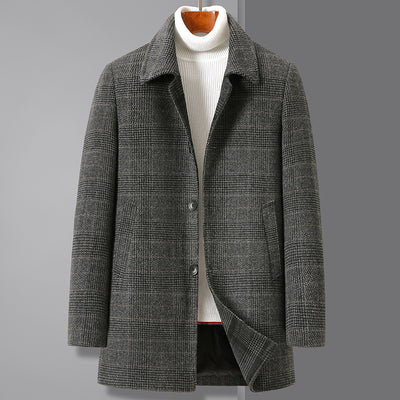 Abrigo de Lana para Hombre con Forro Desmontable de Plumón - Invierno Cálido y Versátil