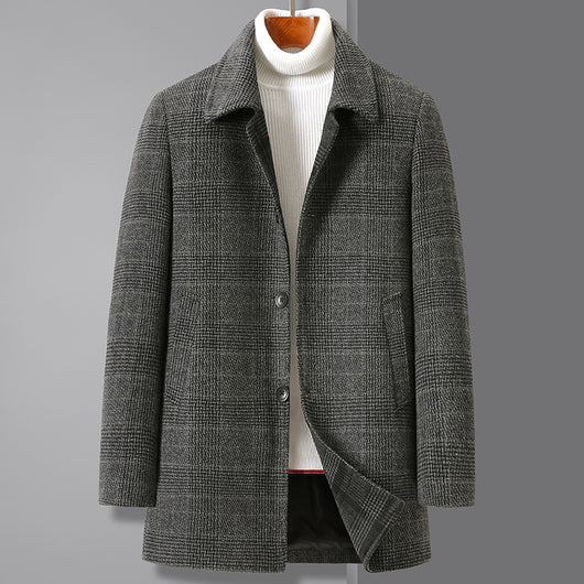 Abrigo de Lana para Hombre con Forro Desmontable de Plumón - Invierno Cálido y Versátil