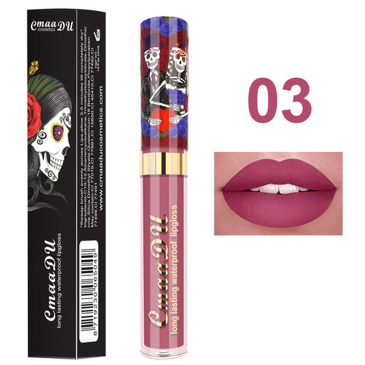 Labial Brillo Metálico Perlado Calavera - Efecto Espejo - Image 2
