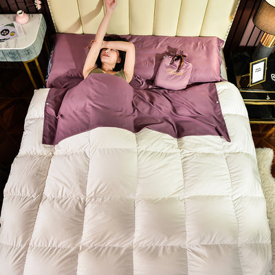Saco de Dormir Viajero Modal Tencel Color Sólido Doble - Image 5