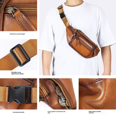 Bolsa Pectoral de Cuero para Hombre - Estilo y Funcionalidad - Image 5