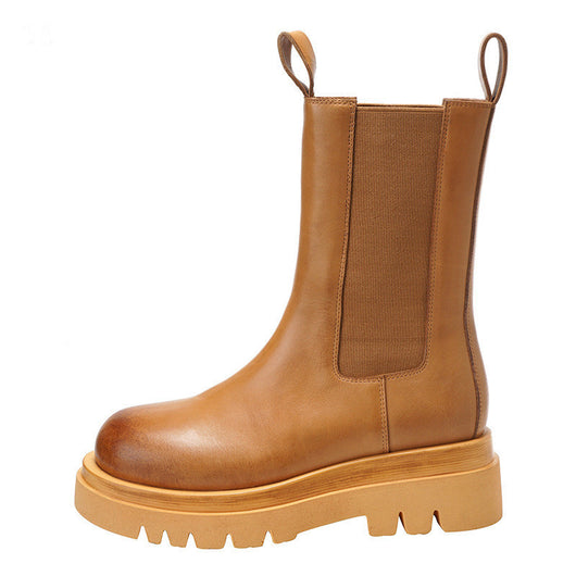 Botas Martin Mujer Plataforma Alta Estilo Británico Industrial - Image 15