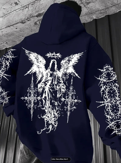 Sudadera Hombre con Estampado 3D Digital Alas de Ángel - Image 12