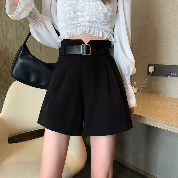 Shorts de Talle Alto Estilo A-línea con Piernas Anchas - Image 3