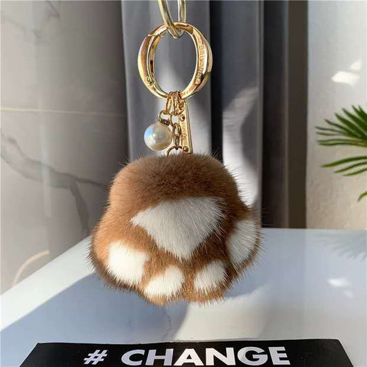 Llavero Colgante de Felpa Garra de Gato - Accesorio Decorativo para Bolso y Auto - Image 8