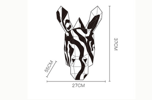 Tocado de Caballo Origami Blanco y Negro – Disfraz Animal Geométrico - Image 6
