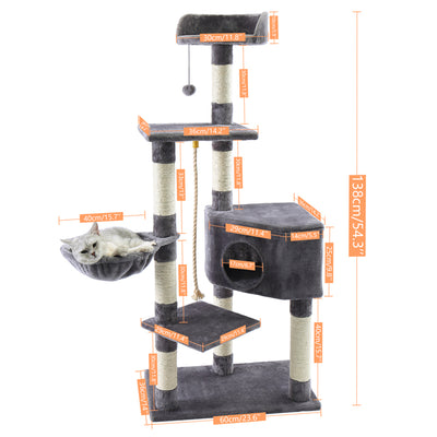 Torre de Lujo para Gatos con Doble Condominio y Percha Espaciosa - Image 8