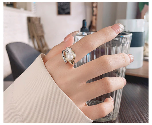 Anillo Ajustable de Perla Luxury con Detalles en Tonos Verdes - Image 15