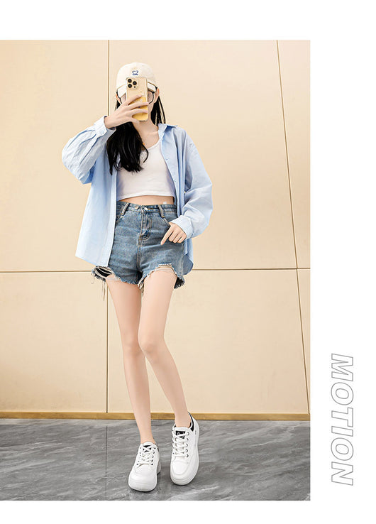 Tenis Blancos de Cuero Estilo Coreano Multiuso para Mujer - Image 14