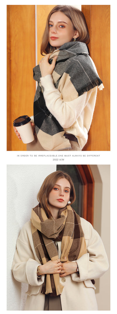 Chal de Cachemira Artificial Grueso para Mujer - Abrigo Cálido de Invierno - Image 18