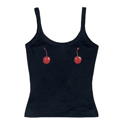 Camiseta Niña Estampado Cereza Sin Mangas Estilo Urbano - Image 23