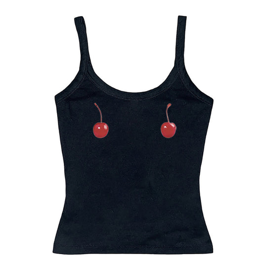 Camiseta Niña Estampado Cereza Sin Mangas Estilo Urbano - Image 23