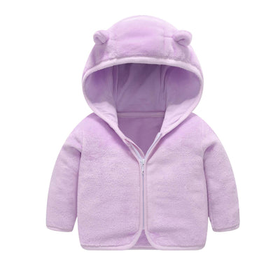 Chaqueta Acolchada de Polar Coral con Capucha para Niños - Image 5