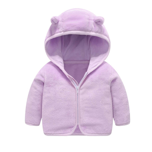 Chaqueta Acolchada de Polar Coral con Capucha para Niños - Image 5