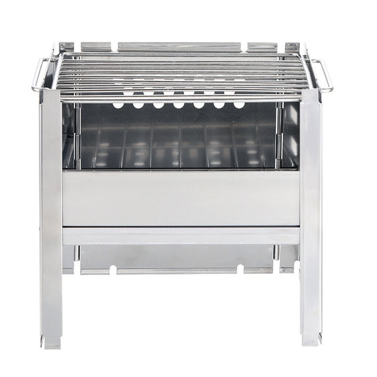 Asador Portátil Dual 2 en 1 de Acero Inoxidable con Parrilla Desmontable - Image 2