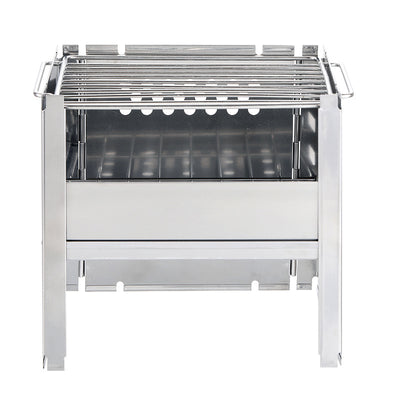 Asador Portátil Dual 2 en 1 de Acero Inoxidable con Parrilla Desmontable - Image 2