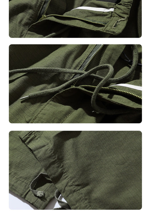 Pantalones Cargo Retro Multi Bolsillo en Khaki para Hombre y Mujer - Image 6