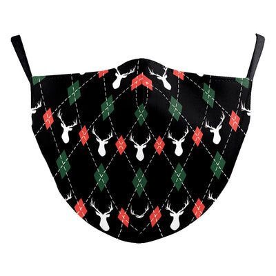 Red Christmas dustproof mask with Santa Claus holding a dollar sign and "Merry Christmas" text. - Image 14