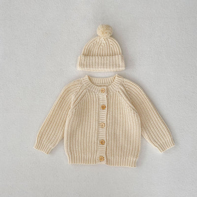 Cardigan Tejido Crema de Manga Larga - Suéter Abrigo Elegante - Image 19
