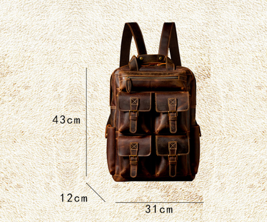 Mochila de Cuero Vintage para Viajes y Aventuras al Aire Libre - Image 6