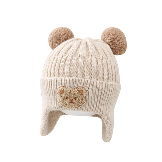 Gorro Bebé Calidez Orejeras Osito Tejido Lana Suave - Image 4