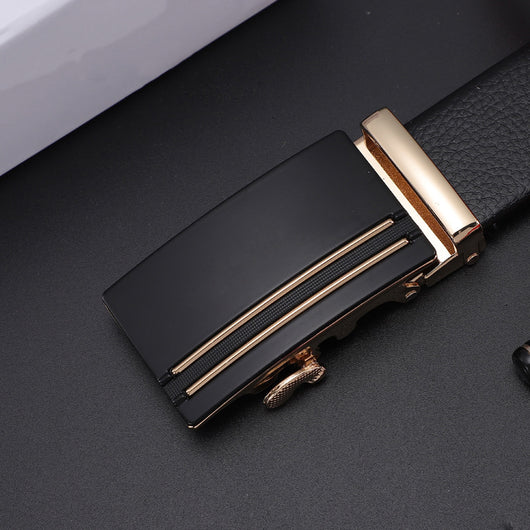 Cinturón de Cuero Suave para Hombre con Hebilla Automática - Image 8