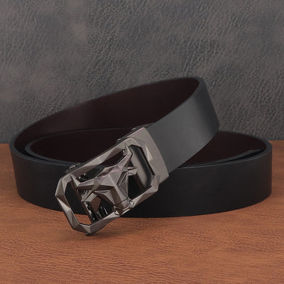 Cinturón de Cuero para Hombre con Hebilla Automática sin Agujeros - Image 7