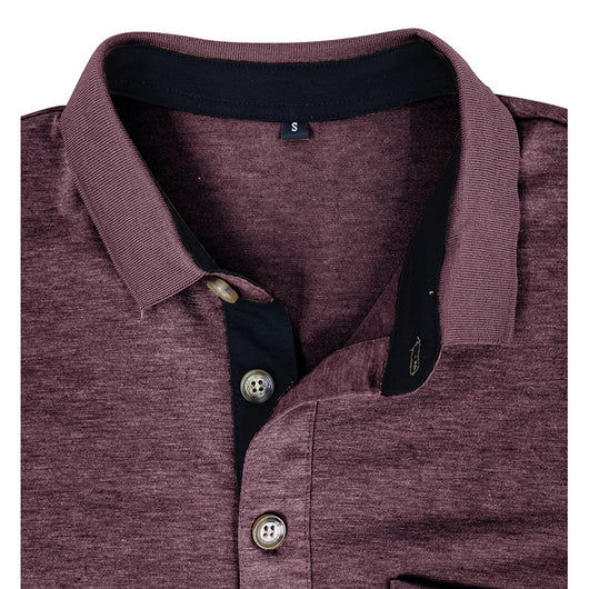 Camiseta Térmica de Cuello Solapa Manga Larga para Hombre - Image 12