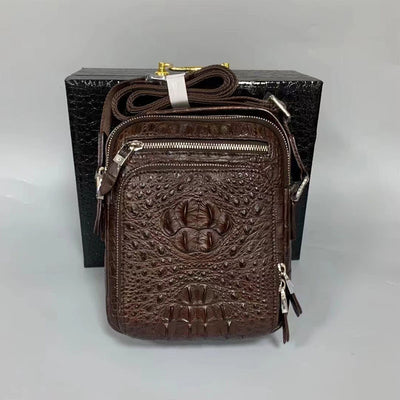Bolsa Crossbody de Cuero de Cocodrilo para Hombre - Diseño Versátil - Image 4