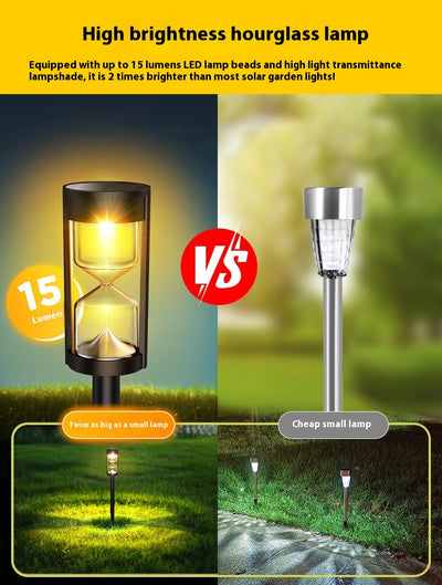 Lámpara Solar de Reloj de Arena para Jardín - Image 8