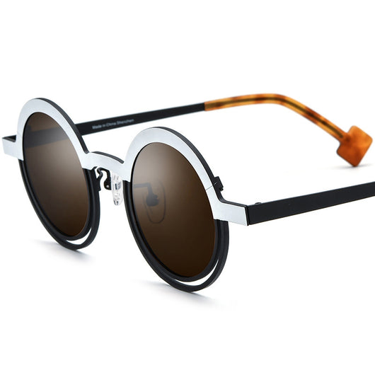 Gafas de Sol Unisex Titanio Puro con Diseño Redondo y Colores Vibrantes - Image 8