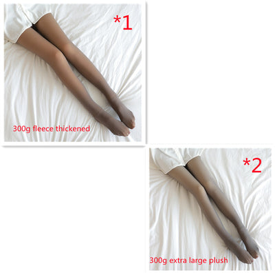 Leggings Térmicos Translúcidos Talla Grande con Forro Polar - Pantimedias Cálidas para Invierno - Image 10