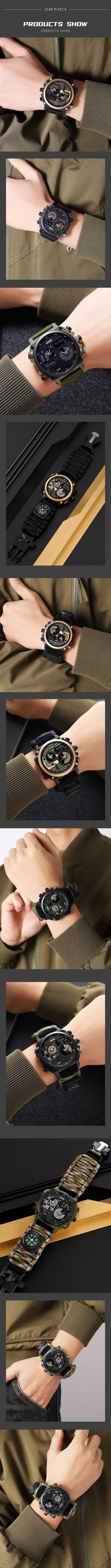 Reloj Deportivo Multifunción Resistente al Agua con Paracord para Aventuras - Image 12