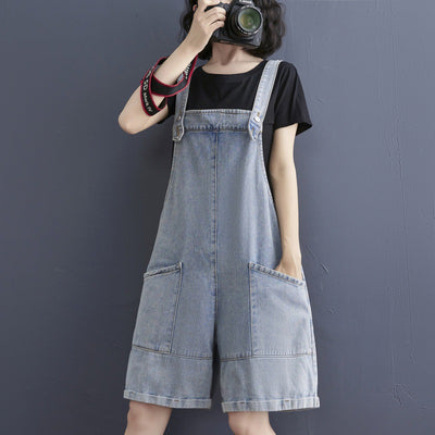 Shorts Vaquero Talla Grande con Tirantes - Estilo Literario