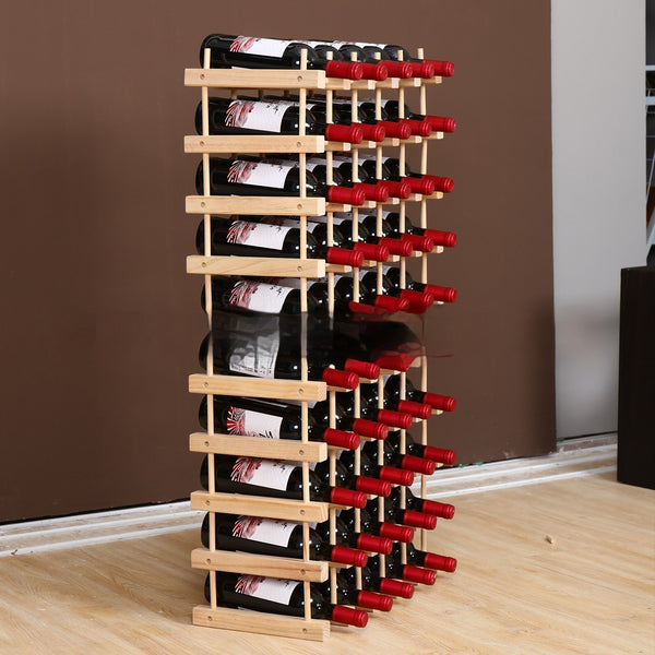 Botellero de Madera Maciza con Montaje Fácil - Almacenamiento Elegante para Múltiples Botellas