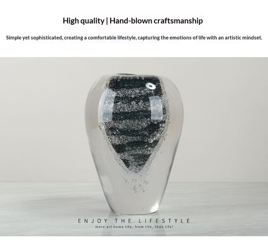 Jarrón de Cristal Elegante con Flores de Burbujas - Decoración Premium para Espacios de Lujo - Image 12