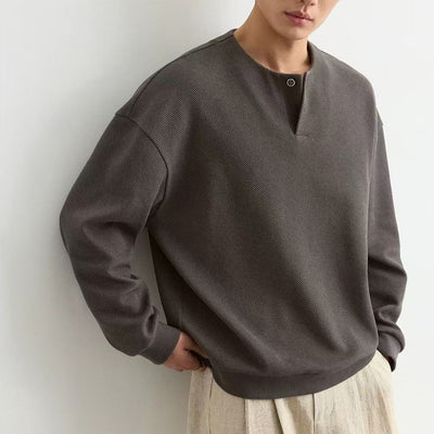 Sudadera Cuello Redondo Ligera para Hombre Talla Grande