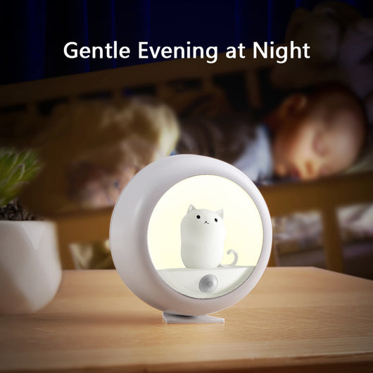 Lámpara Nocturna Inteligente con Sensor de Movimiento - Diseño Gato para Dormitorio - Image 16