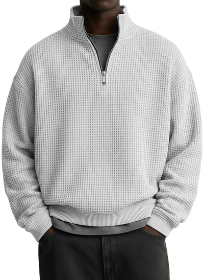 Sudadera Hoodie Digital Floral con Cierre Medio - Tejido Waffle para Hombre - Image 7