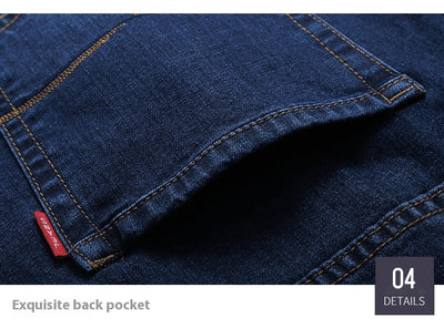 Jeans Rectos Elásticos para Hombre - Primavera Otoño Fit Cómodo - Image 29