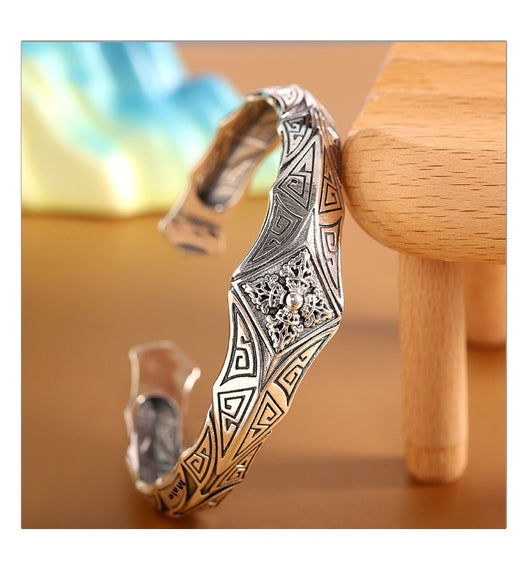Pulsera Vajra Punk Plata para Hombre - Diseño Retro Personalidad - Image 16