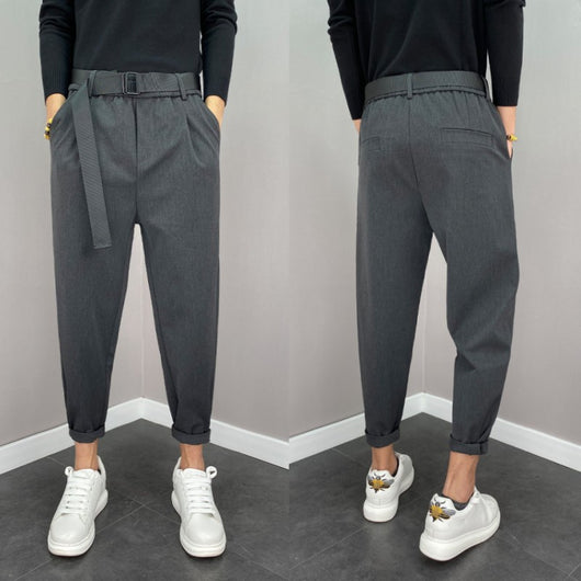 Pantalones Harem Coreanos Trendy de Nueve Puntos - Image 10