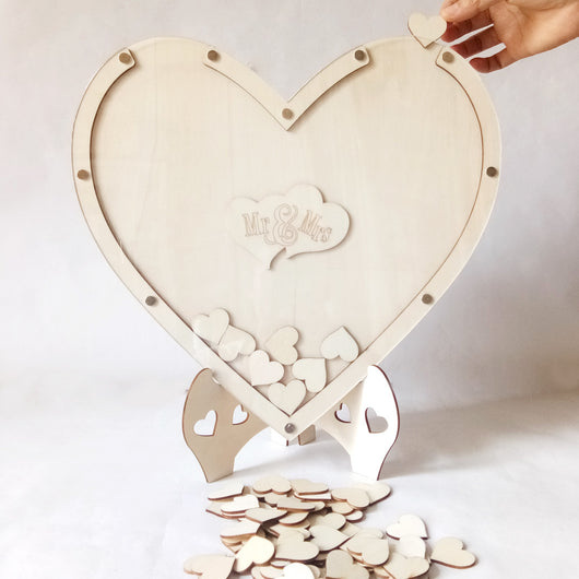 Mesa de Firmas para Bodas Big Love - Diseño Rústico en Madera