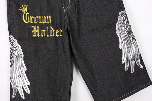 Shorts de Mezclilla Bordados Talla Grande Hombre Corte Relajado - Image 10