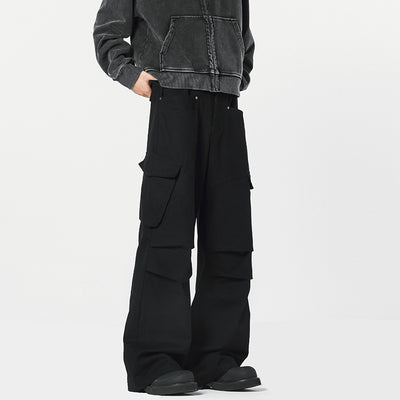 Pantalones Rectos Casuales Retro - Estilo Urbano Moderno para Hombre - Image 4